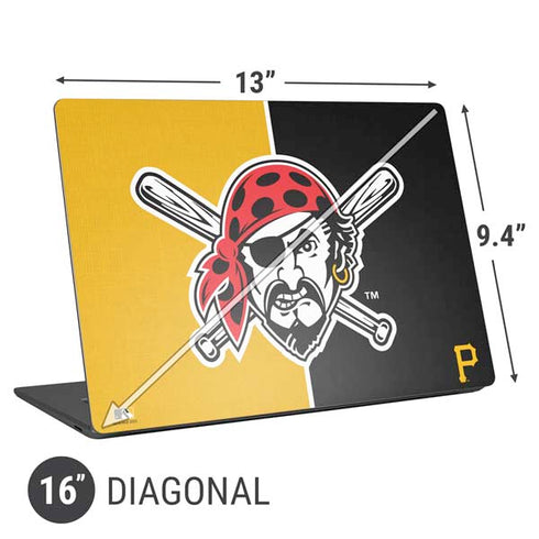 MLB Pittsburgh Pirates Split Universal Laptop 16in (13 x 9.4in) Skin