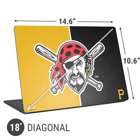MLB Pittsburgh Pirates Split Universal Laptop 18in (14.6 x 10.6in) Skin