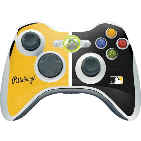 MLB Pittsburgh Pirates Split Xbox 360 Wireless Controller Skin