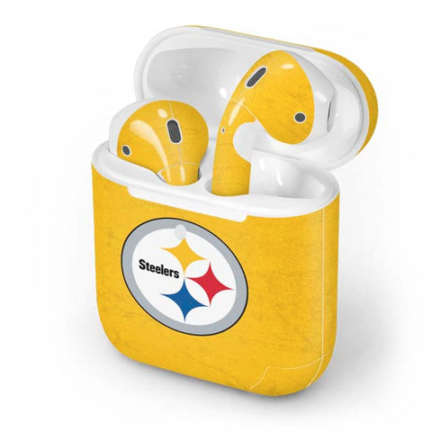 NFL Pittsburgh Steelers - Alternate Distressed Apple AirPods 2 Skin