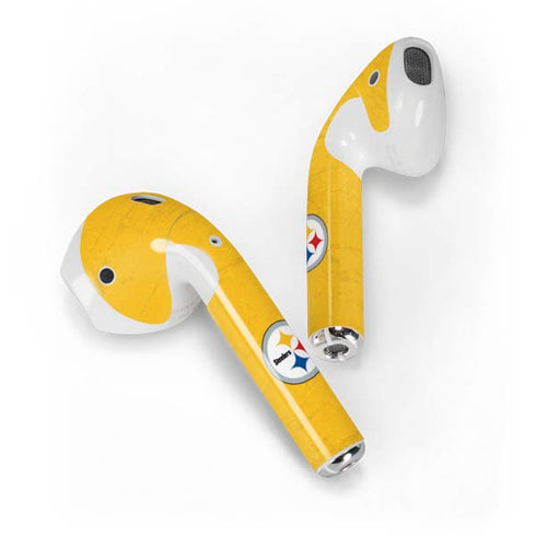 NFL Pittsburgh Steelers - Alternate Distressed Apple AirPods Skin