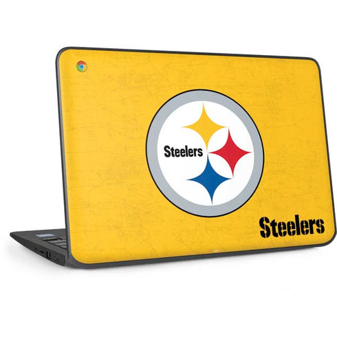 NFL Pittsburgh Steelers - Alternate Distressed HP Chromebook Skin