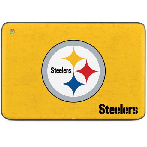 NFL Pittsburgh Steelers - Alternate Distressed HP Chromebook Skin