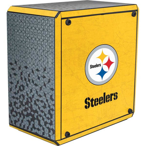 NFL Pittsburgh Steelers - Alternate Distressed Cooler Master MasterBox Q300L Mini Tower Skin