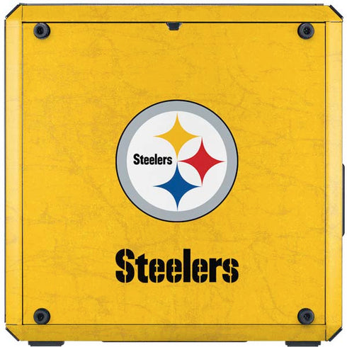NFL Pittsburgh Steelers - Alternate Distressed Cooler Master MasterBox Q300L Mini Tower Skin