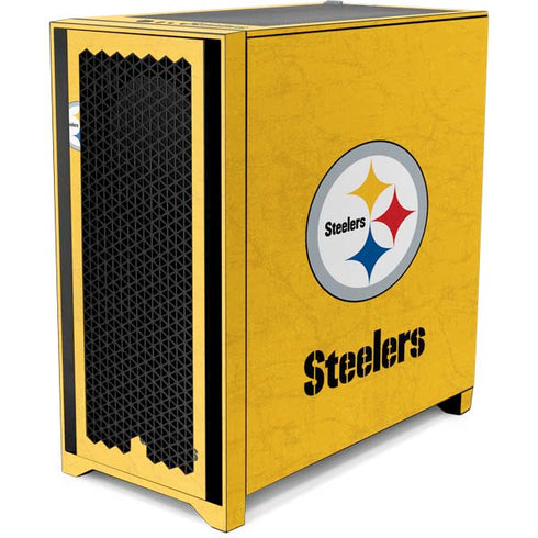 NFL Pittsburgh Steelers - Alternate Distressed Corsair 4000D Tempered Glass Mid-Tower ATX Case Skin