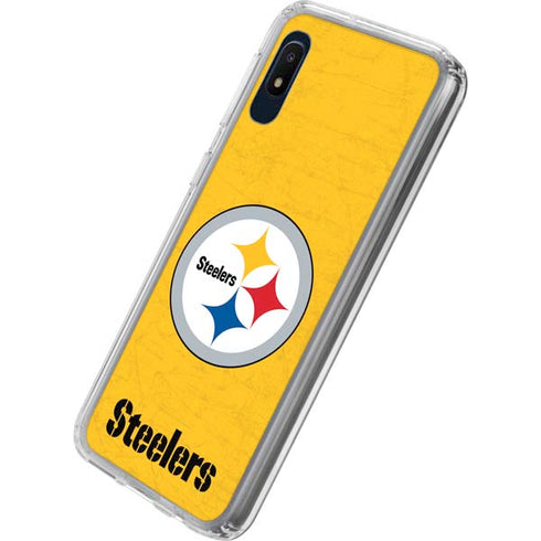 NFL Pittsburgh Steelers - Alternate Distressed Galaxy A10e Clear Case