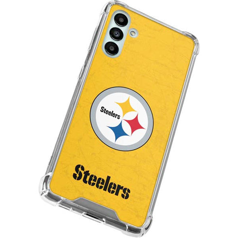 NFL Pittsburgh Steelers - Alternate Distressed Galaxy A13 5G Clear Case