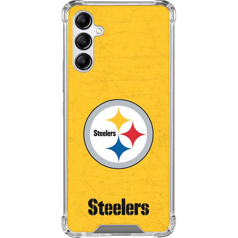 NFL Pittsburgh Steelers - Alternate Distressed Galaxy A14 5G Clear Case