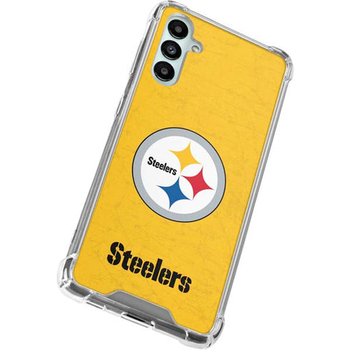 NFL Pittsburgh Steelers - Alternate Distressed Galaxy A14 5G Clear Case