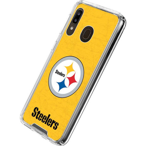 NFL Pittsburgh Steelers - Alternate Distressed Galaxy A30 Clear Case
