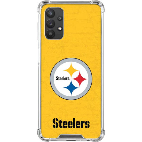 NFL Pittsburgh Steelers - Alternate Distressed Galaxy A32 5G Clear Case