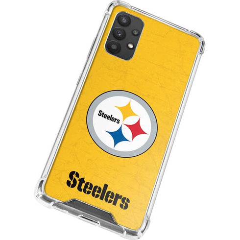 NFL Pittsburgh Steelers - Alternate Distressed Galaxy A32 5G Clear Case