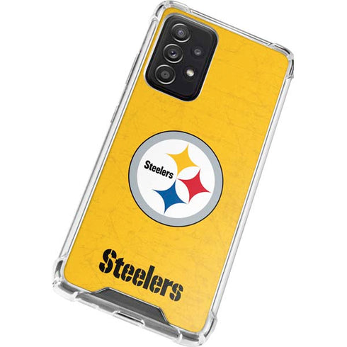 NFL Pittsburgh Steelers - Alternate Distressed Galaxy A52 5G Clear Case