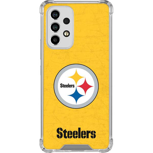 NFL Pittsburgh Steelers - Alternate Distressed Galaxy A53 5G Clear Case