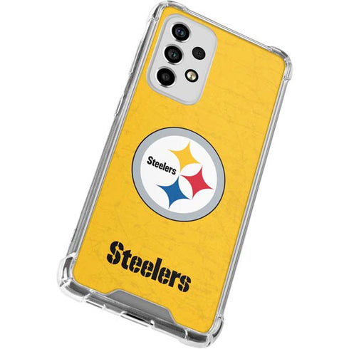 NFL Pittsburgh Steelers - Alternate Distressed Galaxy A53 5G Clear Case