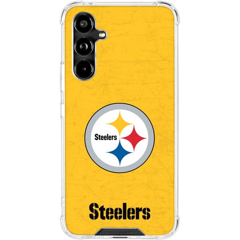 NFL Pittsburgh Steelers - Alternate Distressed Galaxy A54 5G Clear Case