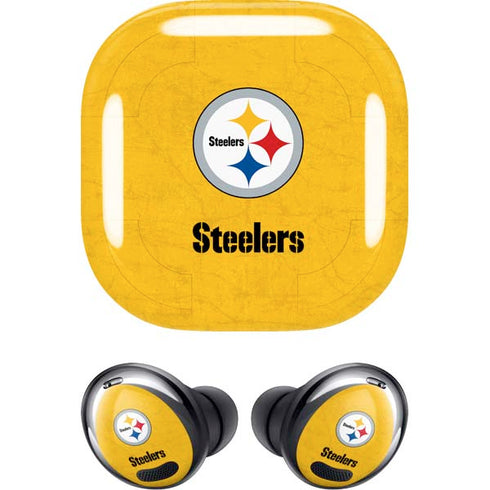 NFL Pittsburgh Steelers - Alternate Distressed Galaxy Buds Pro Skin