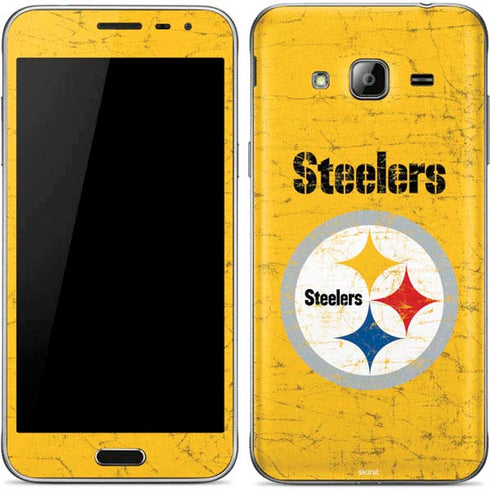 NFL Pittsburgh Steelers - Alternate Distressed Galaxy J3 Skin