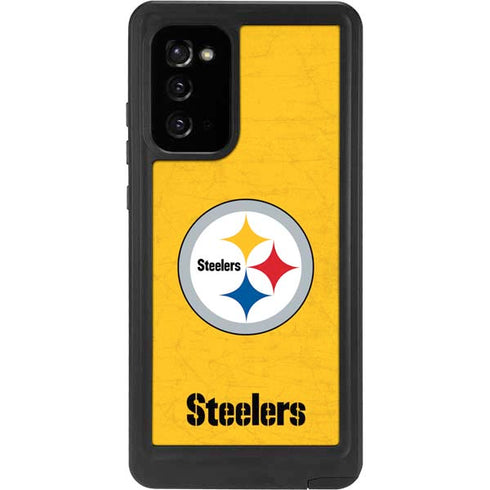 NFL Pittsburgh Steelers - Alternate Distressed Galaxy Note20 5G Waterproof Case