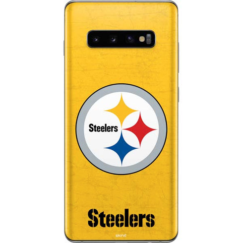 NFL Pittsburgh Steelers - Alternate Distressed Galaxy S10 Plus Skin