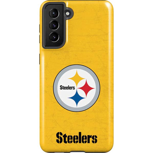 NFL Pittsburgh Steelers - Alternate Distressed Galaxy S21 Plus 5G Pro Case