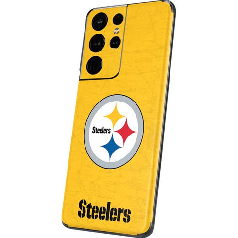 NFL Pittsburgh Steelers - Alternate Distressed Galaxy S21 Ultra 5G Skin