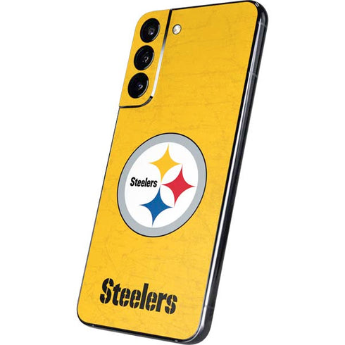 NFL Pittsburgh Steelers - Alternate Distressed Galaxy S22 Plus Skin