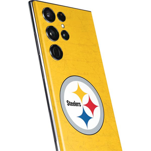 NFL Pittsburgh Steelers - Alternate Distressed Galaxy S22 Ultra Skin