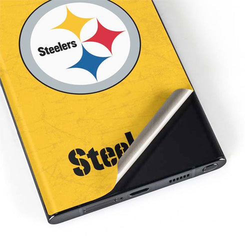 NFL Pittsburgh Steelers - Alternate Distressed Galaxy S22 Ultra Skin
