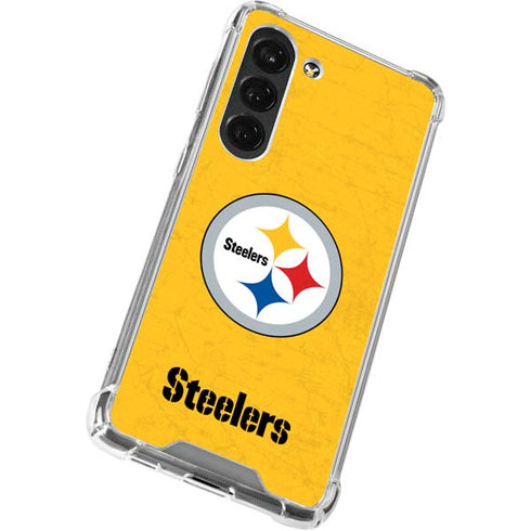 NFL Pittsburgh Steelers - Alternate Distressed Galaxy S23 Clear Case