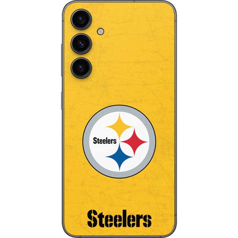 NFL Pittsburgh Steelers - Alternate Distressed Galaxy S23 FE Skin