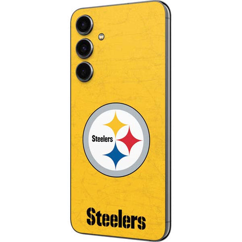 NFL Pittsburgh Steelers - Alternate Distressed Galaxy S23 FE Skin