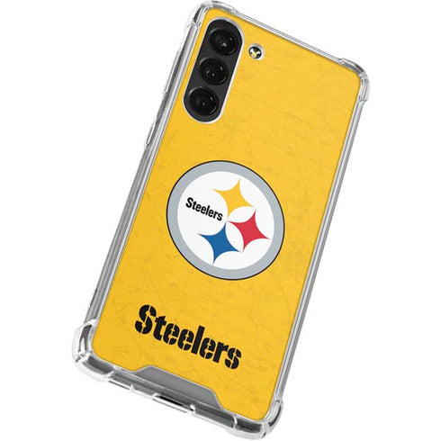 NFL Pittsburgh Steelers - Alternate Distressed Galaxy S23 Plus Clear Case