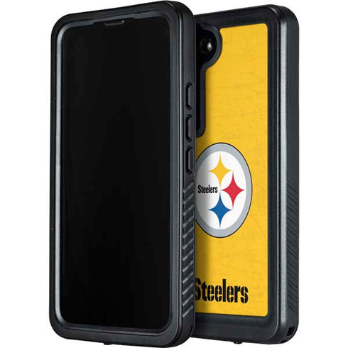 NFL Pittsburgh Steelers - Alternate Distressed Galaxy S23 Waterproof Case