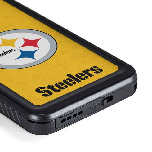 NFL Pittsburgh Steelers - Alternate Distressed Galaxy S23 Waterproof Case
