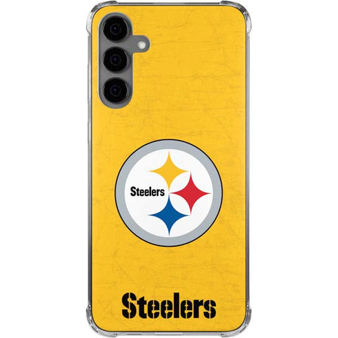 NFL Pittsburgh Steelers - Alternate Distressed Galaxy S24 Plus Clear Case