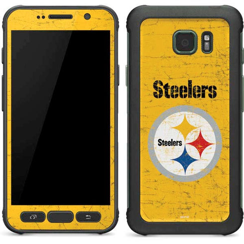 NFL Pittsburgh Steelers - Alternate Distressed Galaxy S7 Active Skin