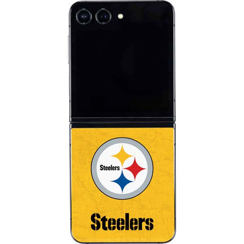NFL Pittsburgh Steelers - Alternate Distressed Galaxy Z Flip5 5G Skin