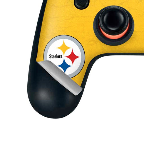 NFL Pittsburgh Steelers - Alternate Distressed Google Stadia Controller Skin