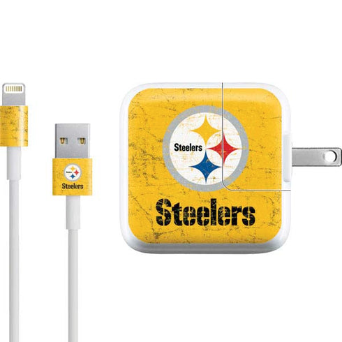 NFL Pittsburgh Steelers - Alternate Distressed iPad Charger (10W USB) Skin