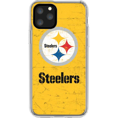 NFL Pittsburgh Steelers - Alternate Distressed iPhone 11 Pro Clear Case