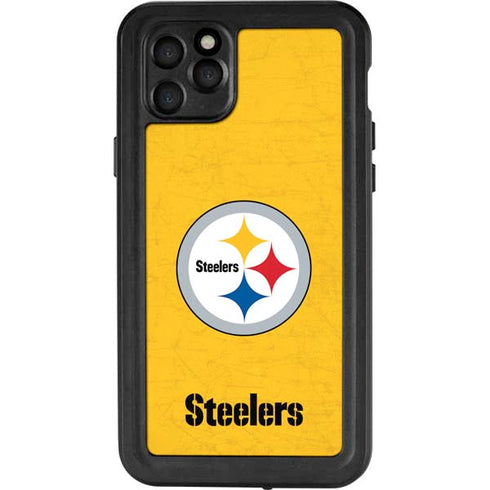 NFL Pittsburgh Steelers - Alternate Distressed iPhone 11 Pro Max Waterproof Case