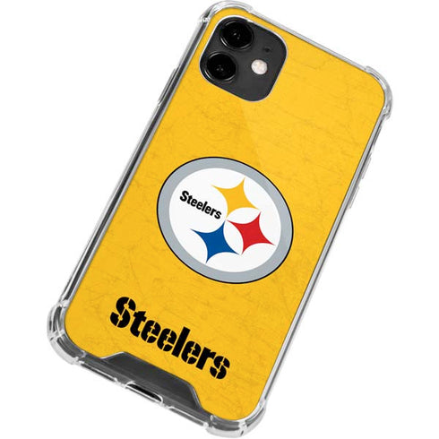 NFL Pittsburgh Steelers - Alternate Distressed iPhone 12 Mini Clear Case