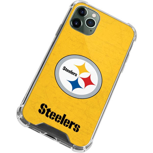 NFL Pittsburgh Steelers - Alternate Distressed iPhone 12 Pro Clear Case