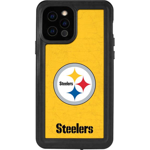 NFL Pittsburgh Steelers - Alternate Distressed iPhone 12 Pro Waterproof Case