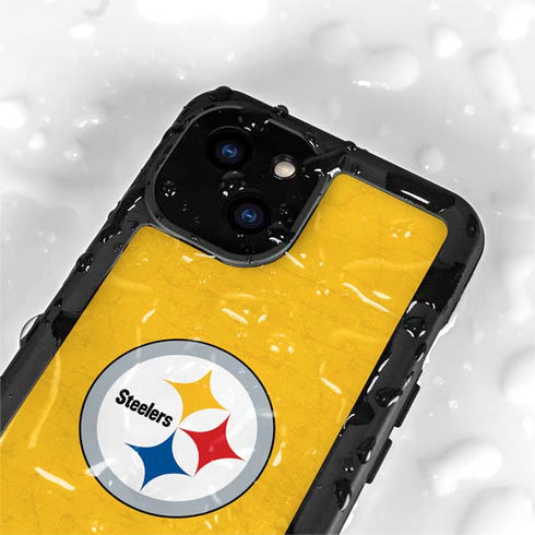 NFL Pittsburgh Steelers - Alternate Distressed iPhone 13 Mini Waterproof Case