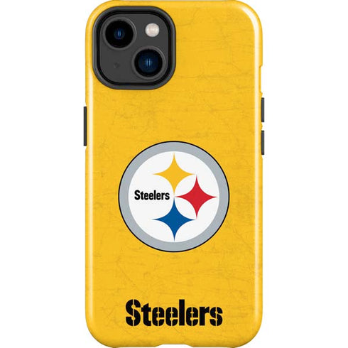 NFL Pittsburgh Steelers - Alternate Distressed iPhone 15 Plus Impact Case