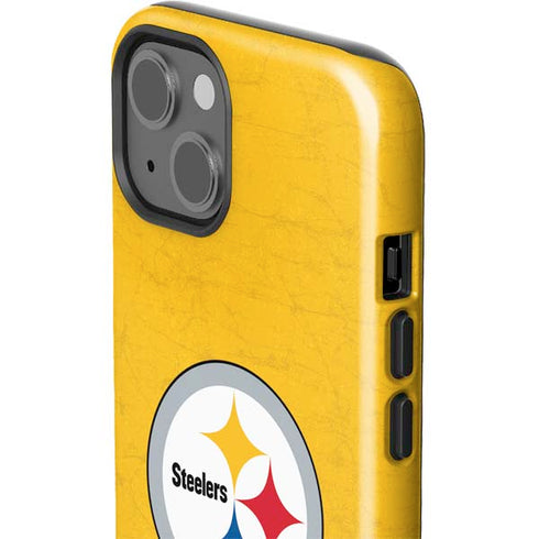 NFL Pittsburgh Steelers - Alternate Distressed iPhone 15 Plus Impact Case