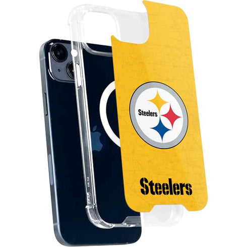 NFL Pittsburgh Steelers - Alternate Distressed iPhone 15 Plus MagSafe Case